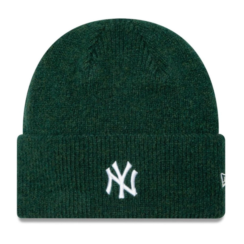 BEANIE NEW ERA NEW YORK YANKEES MLB WIDE CUFF DARK GREEN MUJER - 1