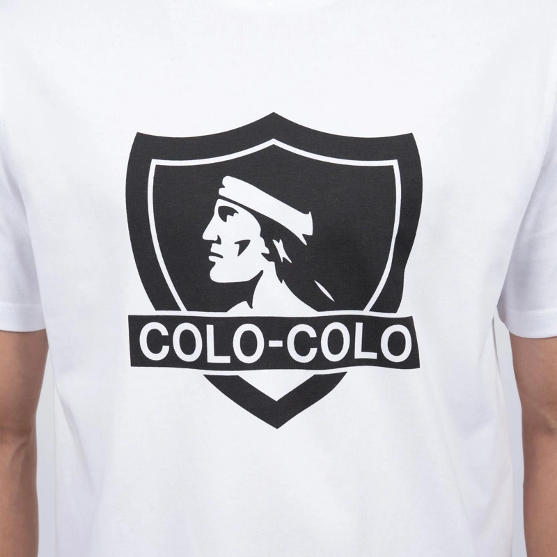 POLERA HOMBRE COLO COLO URBANO BLANCO ESCUDO NEGRO - 3
