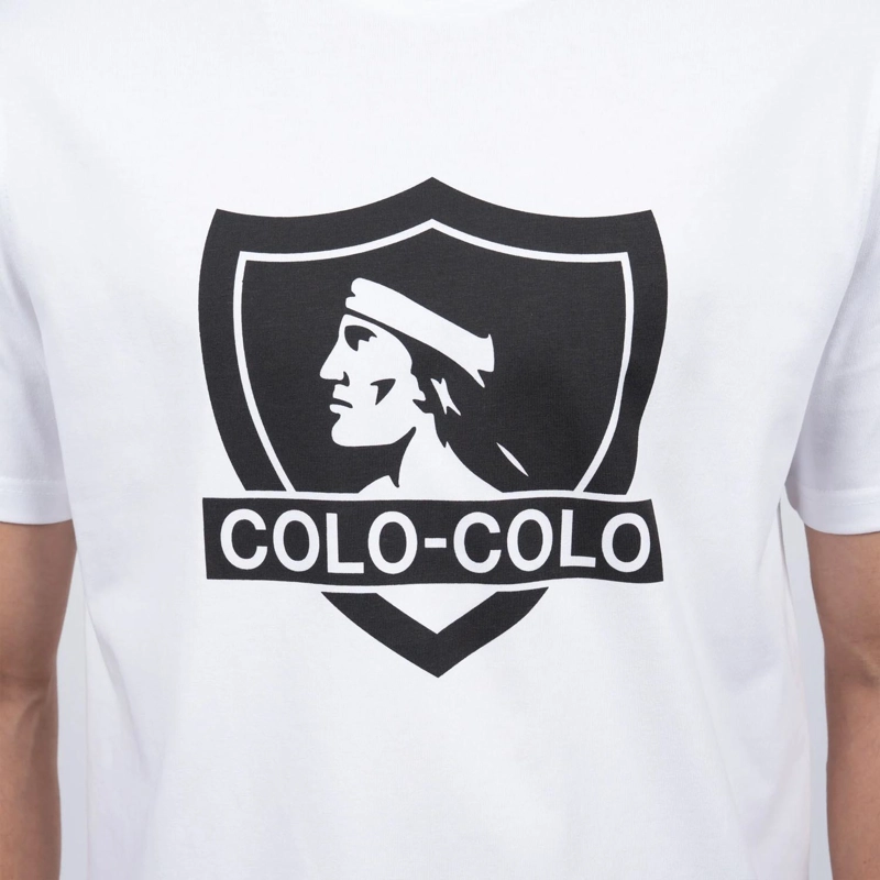POLERA HOMBRE COLO COLO URBANO BLANCO ESCUDO NEGRO - 3