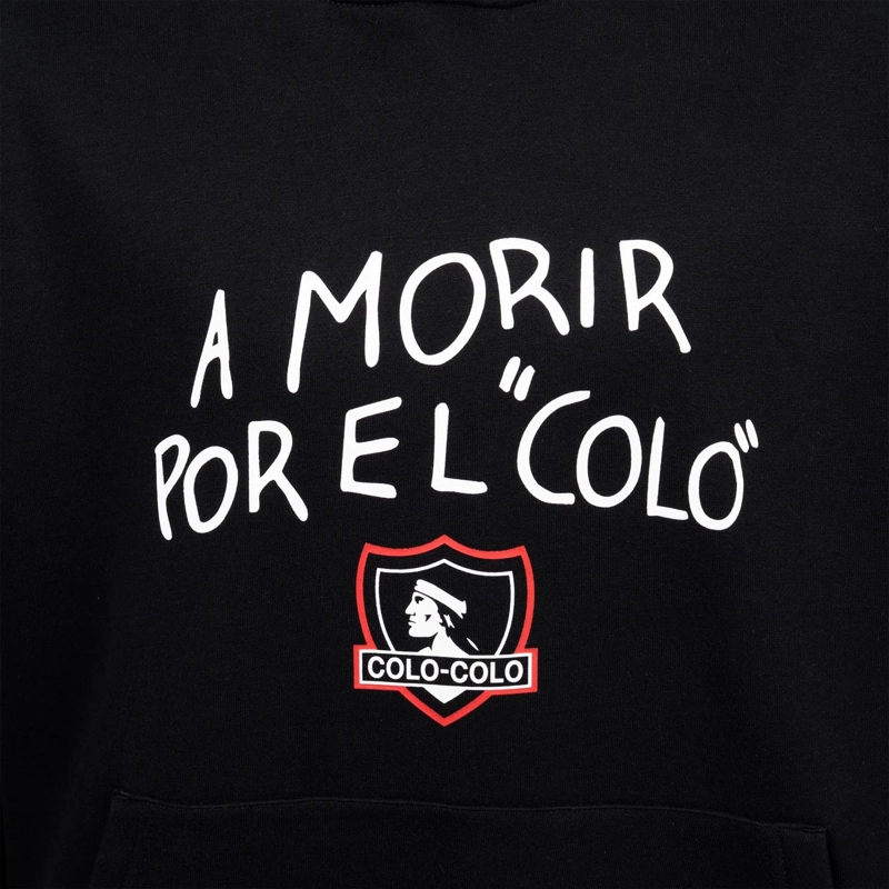 POLERON HOODIE COLO COLO URBANO '...POR EL COLO' NEGRO - 3