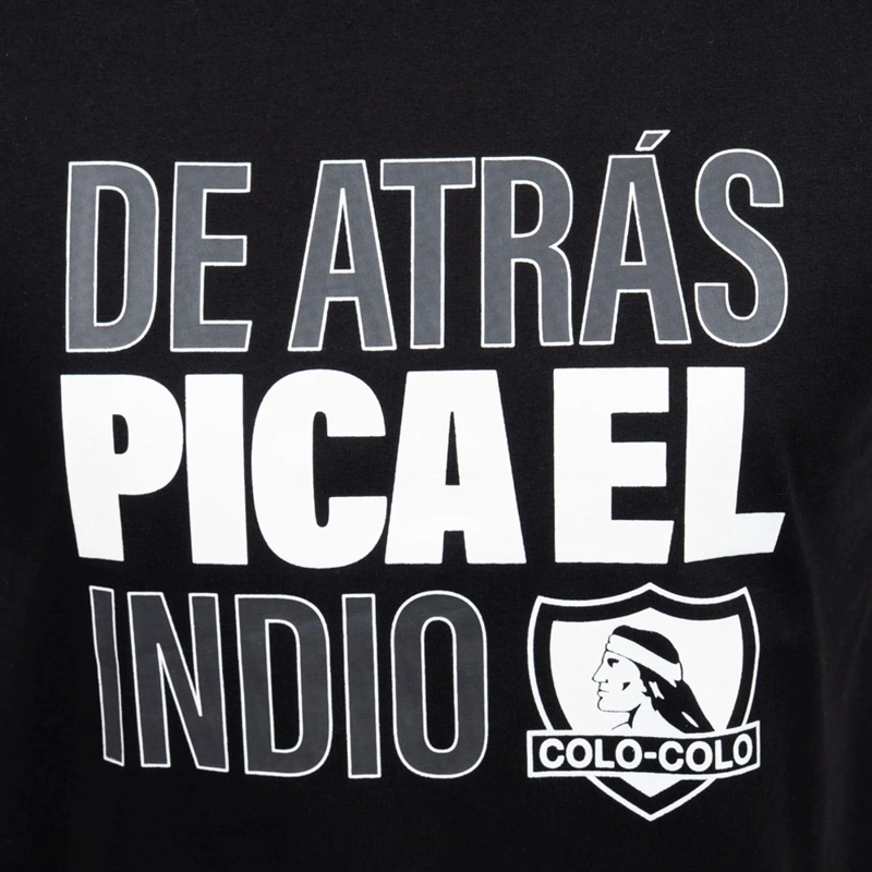 POLERA HOMBRE COLO COLO URBANO 'DE ATRAS PICA EL INDIO' NEGRO - 3