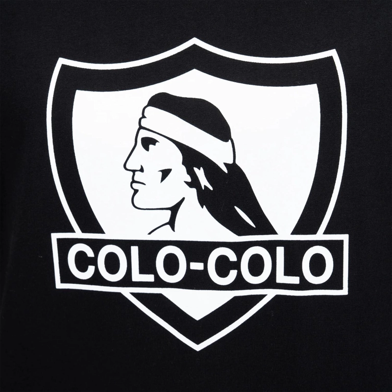 POLERA HOMBRE COLO COLO URBANO NEGRO ESCUDO BLANCO - 3