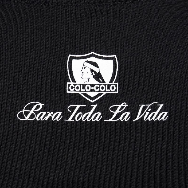 POLERA HOMBRE COLO COLO URBANO NEGRO ESCUDO BLANCO - 4