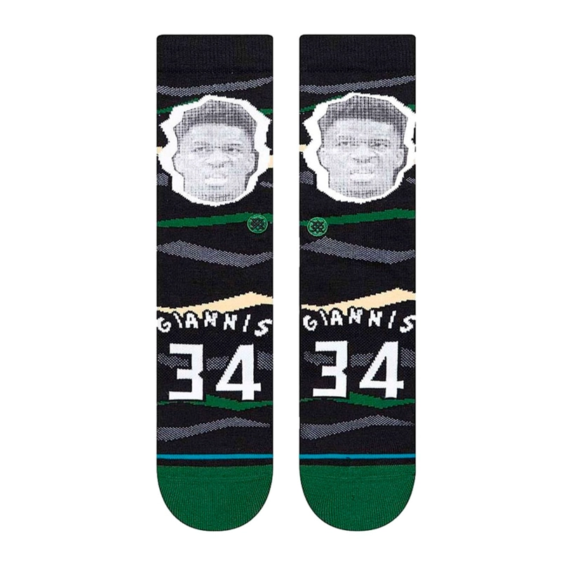 CALCETINES STANCE FAXED GIANNIS NEGRO BLACK - 2