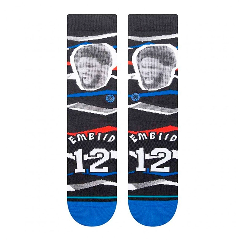 CALCETINES STANCE FAXED EMBIID NEGRO BLACK - 2