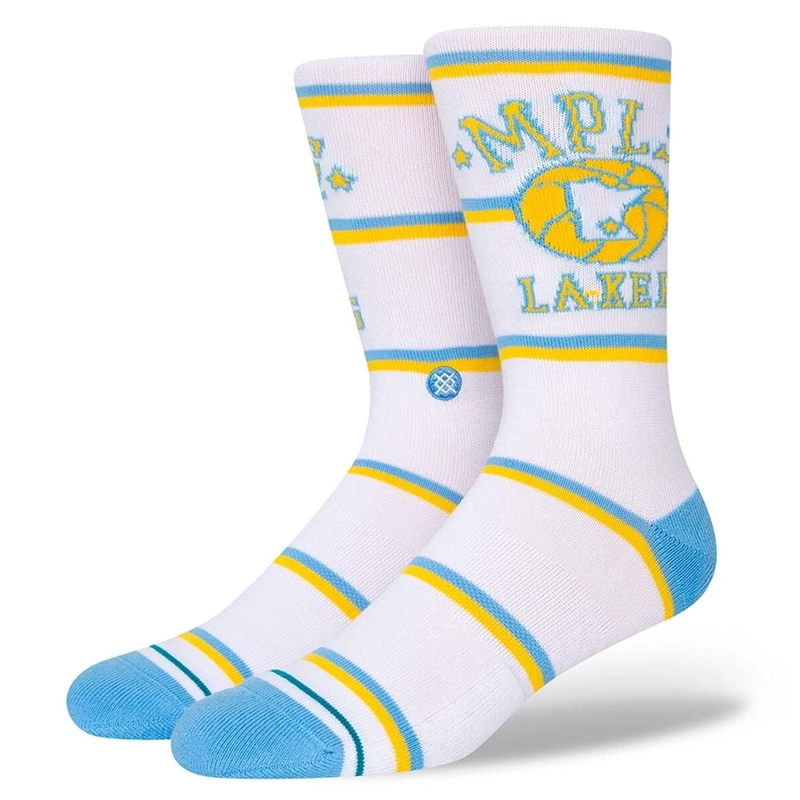 CALCETINES STANCE CLASSICS LOS ANGELES LAKERS BLANCO WHITE - 1