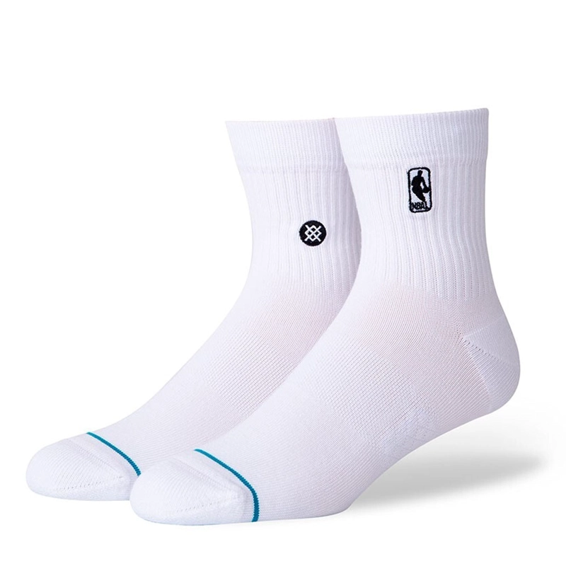 CALCETINES STANCE NBA LOGOMAN ST QTR BLANCO WHITE - 1