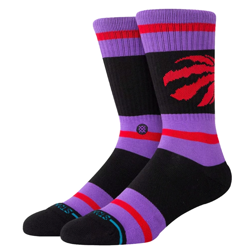 CALCETINES STANCE PREP TORONTO RAPTORS MORADO NEGRO - 1