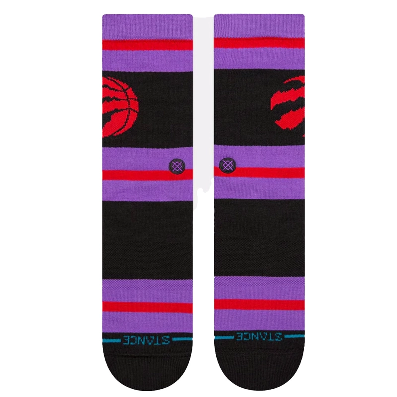 CALCETINES STANCE PREP TORONTO RAPTORS MORADO NEGRO - 2
