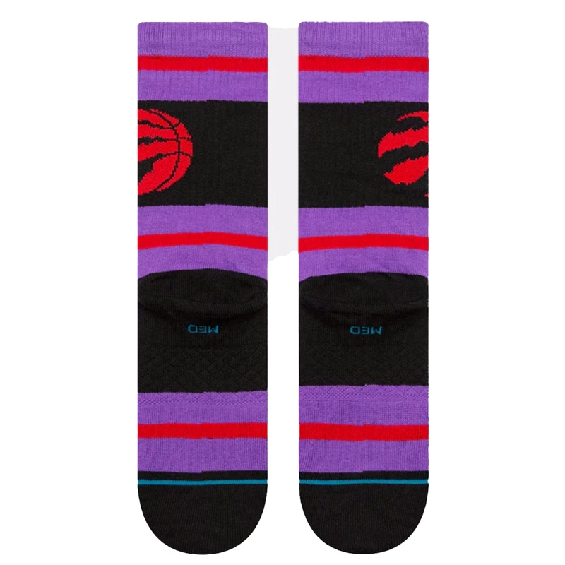 CALCETINES STANCE PREP TORONTO RAPTORS MORADO NEGRO - 3