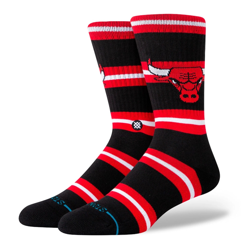 CALCETINES STANCE PREP CHICAGO BULLS NEGRO ROJO - 1