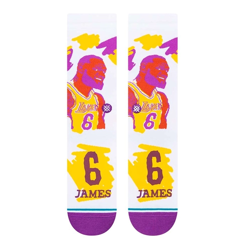 CALCETINES STANCE PAINT LEBRON JAMES WHITE - 2