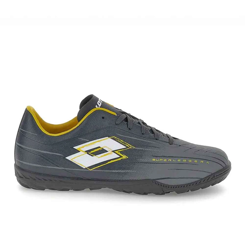 ZAPATO BABY FUTBOL NIÑO LOTTO SOLISTA TF JR GRIS/AMARILLO - 1