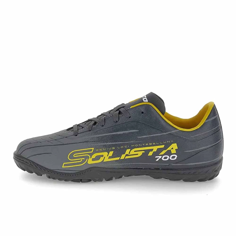 ZAPATO BABY FUTBOL NIÑO LOTTO SOLISTA TF JR GRIS/AMARILLO - 2
