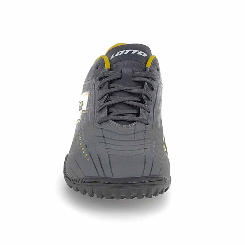 ZAPATO BABY FUTBOL NIÑO LOTTO SOLISTA TF JR GRIS/AMARILLO - 3