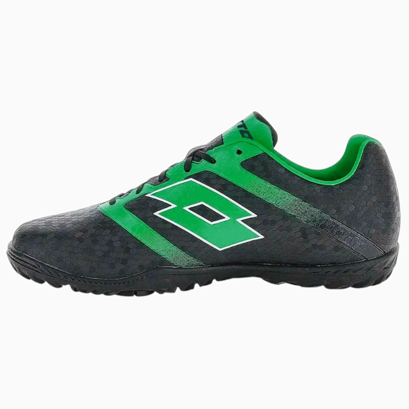 ZAPATO BABY FUTBOL HOMBRE LOTTO MAESTRO 700 V TF NEGRO/VERDE - 2