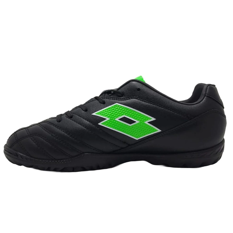 ZAPATILLA BABY FUTBOL JUVENIL LOTTO STADIO 705 TF JR NEGRO/VERDE - 2