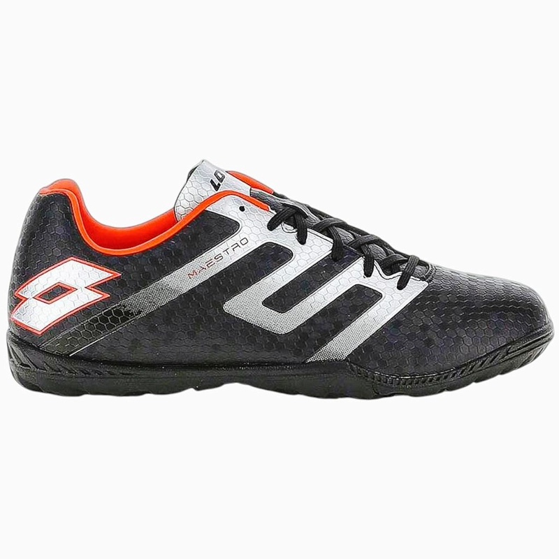 ZAPATO BABY FUTBOL HOMBRE LOTTO MAESTRO 700 V TF NEGRO/ROJO - 1