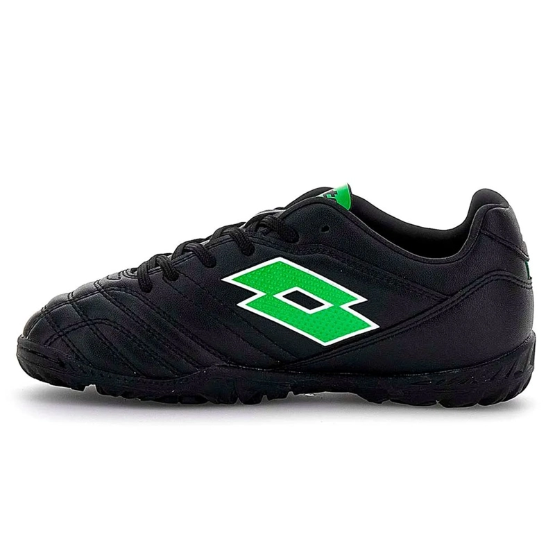 ZAPATILLA BABY FUTBOL NIÑO LOTTO STADIO 705 TF JR NEGRO/VERDE - 2