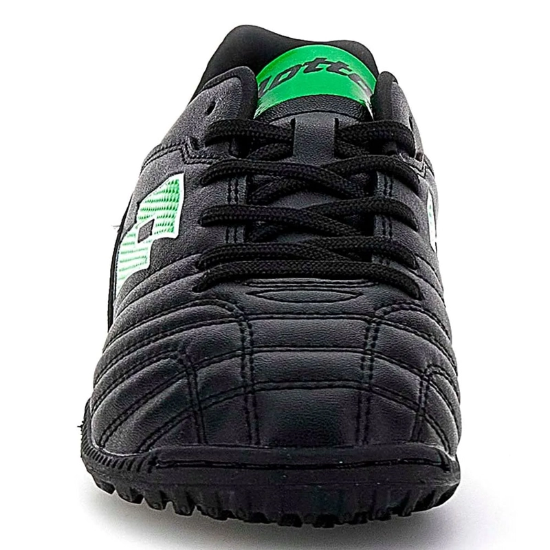 ZAPATILLA BABY FUTBOL NIÑO LOTTO STADIO 705 TF JR NEGRO/VERDE - 3