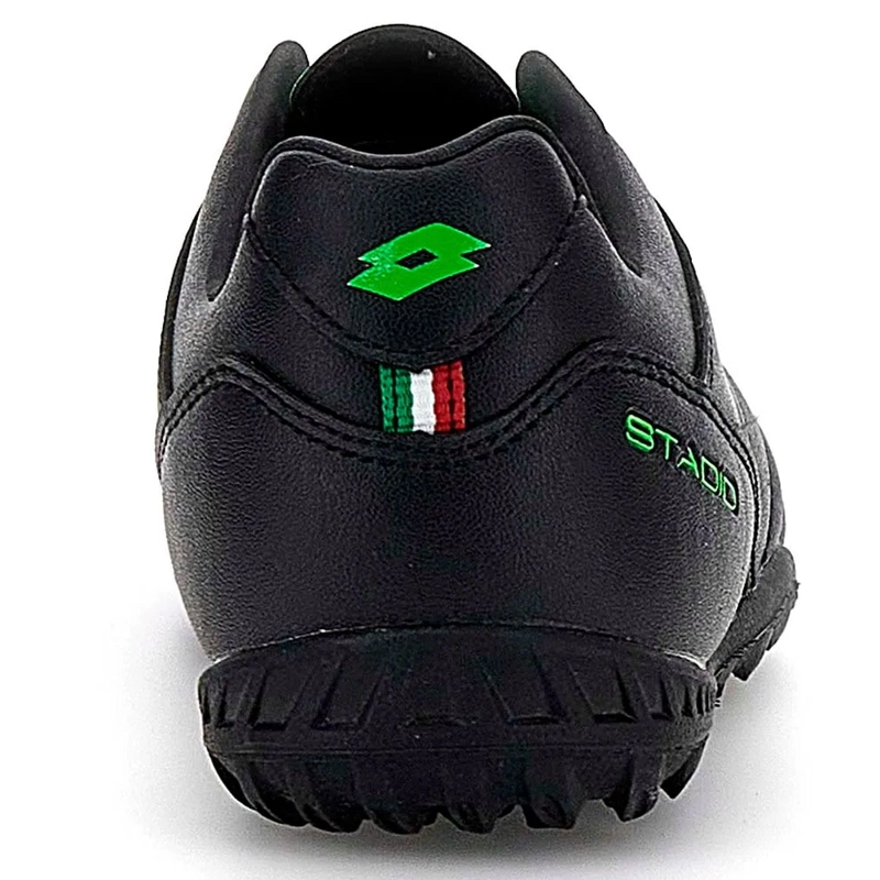 ZAPATILLA BABY FUTBOL NIÑO LOTTO STADIO 705 TF JR NEGRO/VERDE - 4