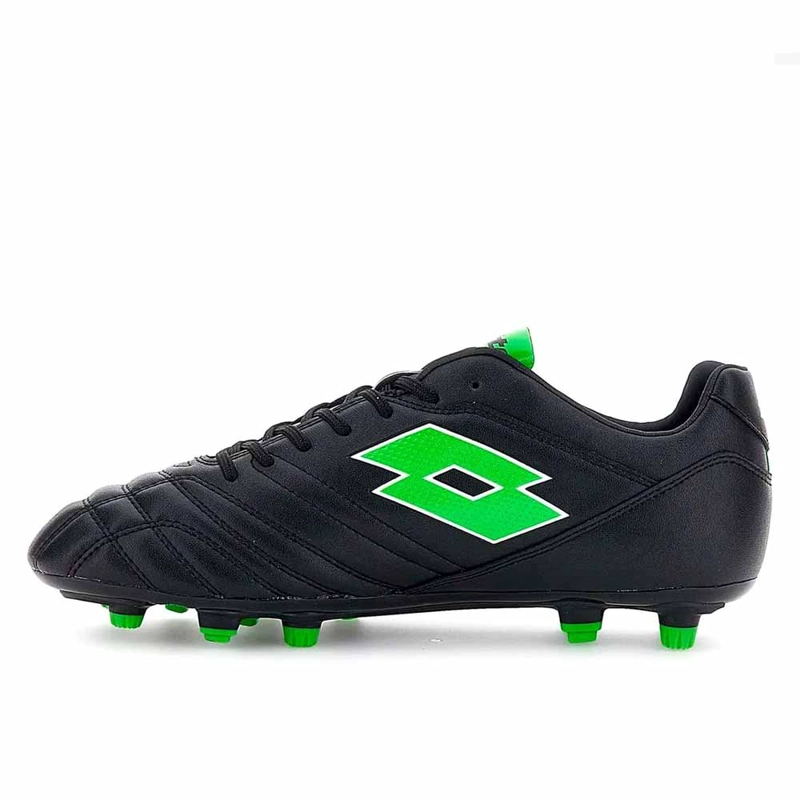ZAPATO FUTBOL HOMBRE LOTTO STADIO 705 FG NEGRO/VERDE - 2