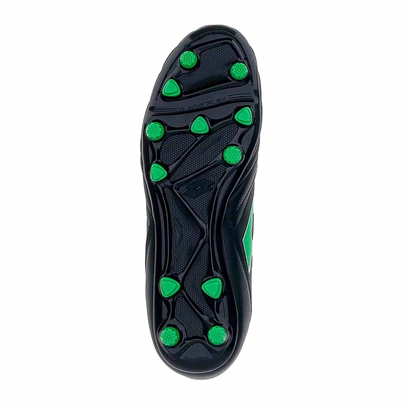 ZAPATO FUTBOL HOMBRE LOTTO STADIO 705 FG NEGRO/VERDE - 4