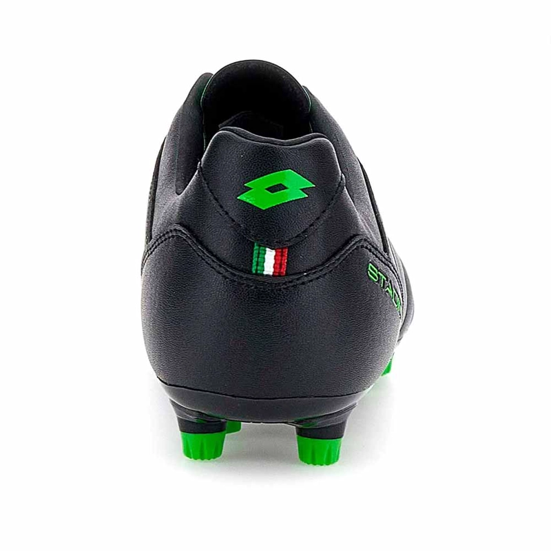 ZAPATO FUTBOL HOMBRE LOTTO STADIO 705 FG NEGRO/VERDE - 5