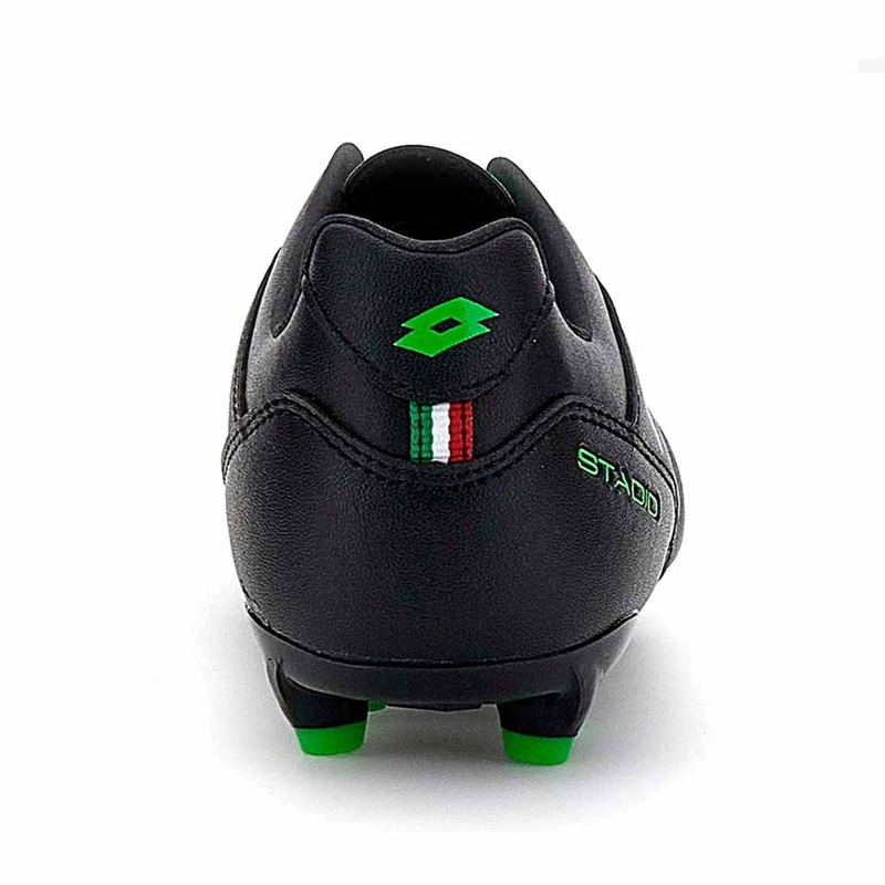 ZAPATO FUTBOL JUVENIL LOTTO STADIO 705 FG JR NEGRO/VERDE - 3