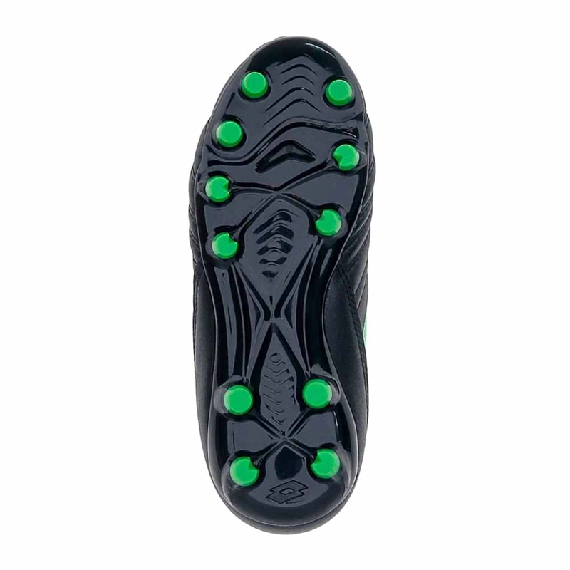 ZAPATO FUTBOL JUVENIL LOTTO STADIO 705 FG JR NEGRO/VERDE - 4