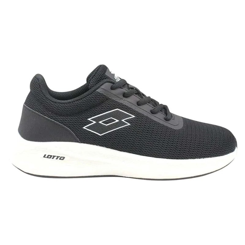 ZAPATILLA RUNNING JUVENIL LOTTO CHALLENGE NEGRO BLANCO - 1
