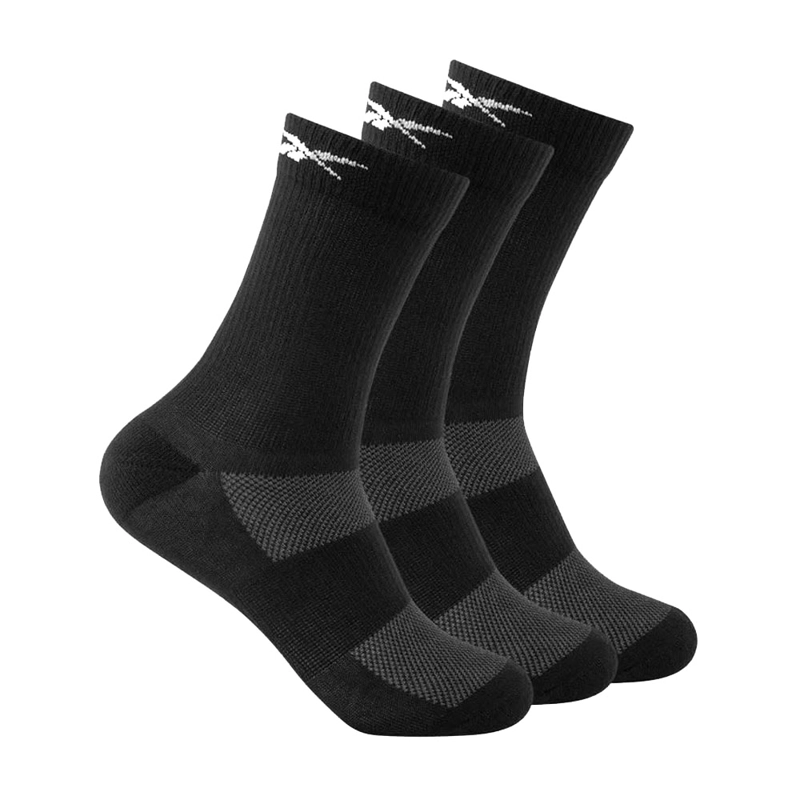 CALCETINES TRIPACK REEBOK TRAINING TE MID CREW SOCK UNISEX NEGROS - 1