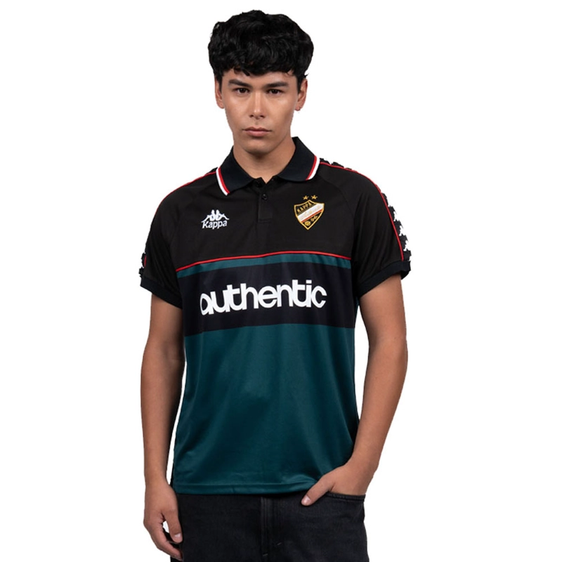 POLERA KAPPA HOMBRE AUTHENTIC NEGRO VERDE - 1