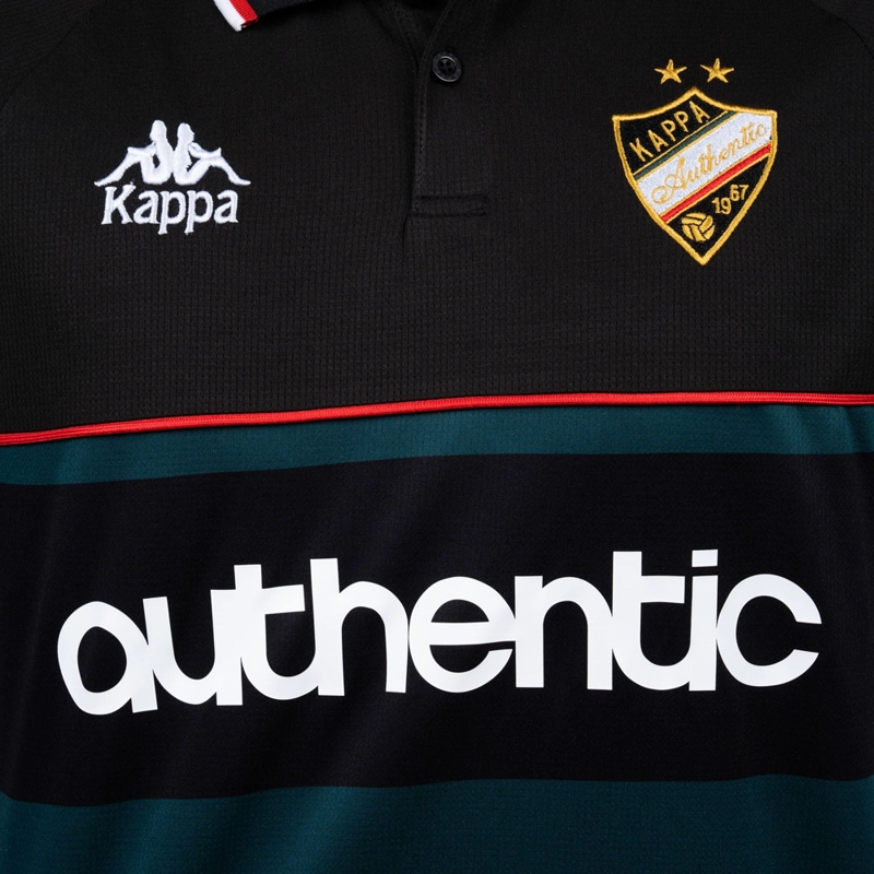 POLERA KAPPA HOMBRE AUTHENTIC NEGRO VERDE - 4