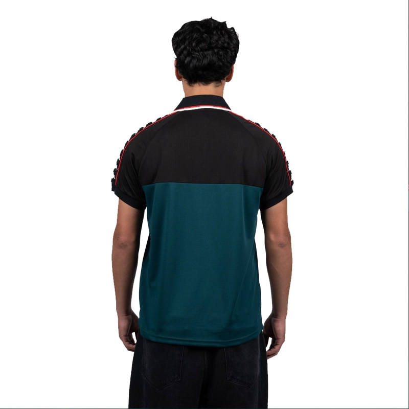 POLERA KAPPA HOMBRE AUTHENTIC NEGRO VERDE - 5
