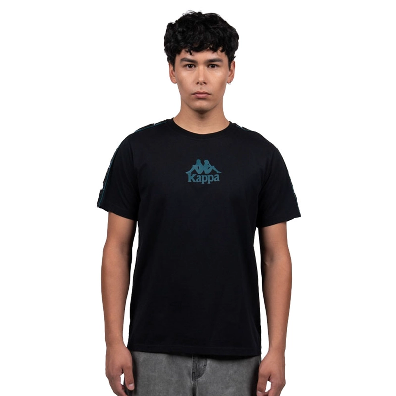 POLERA KAPPA HOMBRE BLACK LOGO FRONT NEGRA Negro M