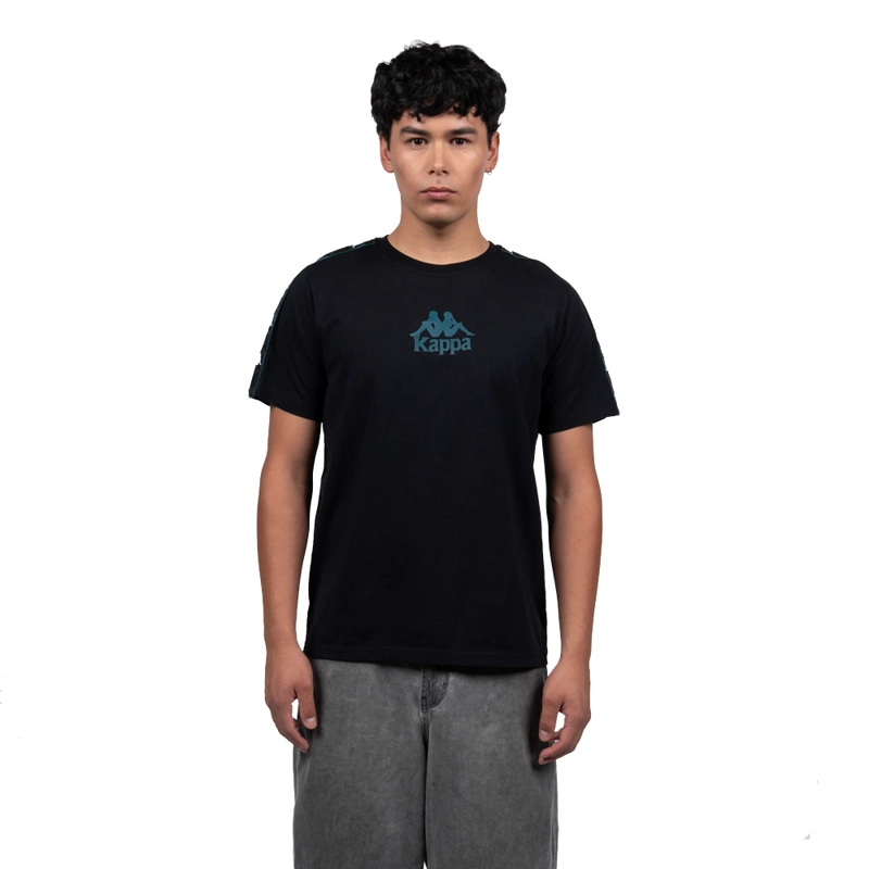 POLERA KAPPA HOMBRE BLACK LOGO FRONT NEGRA - 2