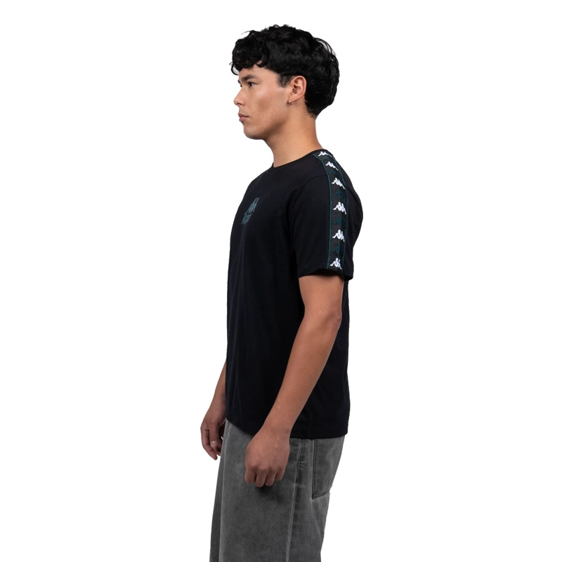 POLERA KAPPA HOMBRE BLACK LOGO FRONT NEGRA - 3
