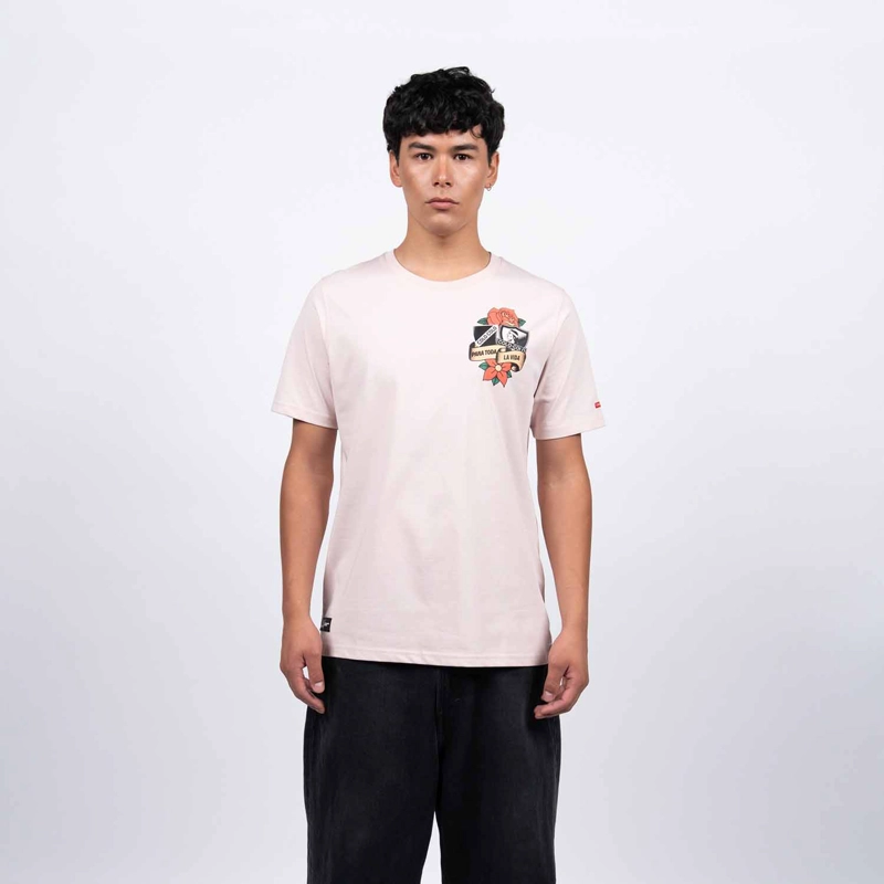 POLERA HOMBRE COLO-COLO URBANO 'PARA TODA LA VIDA' ROSADO - 2