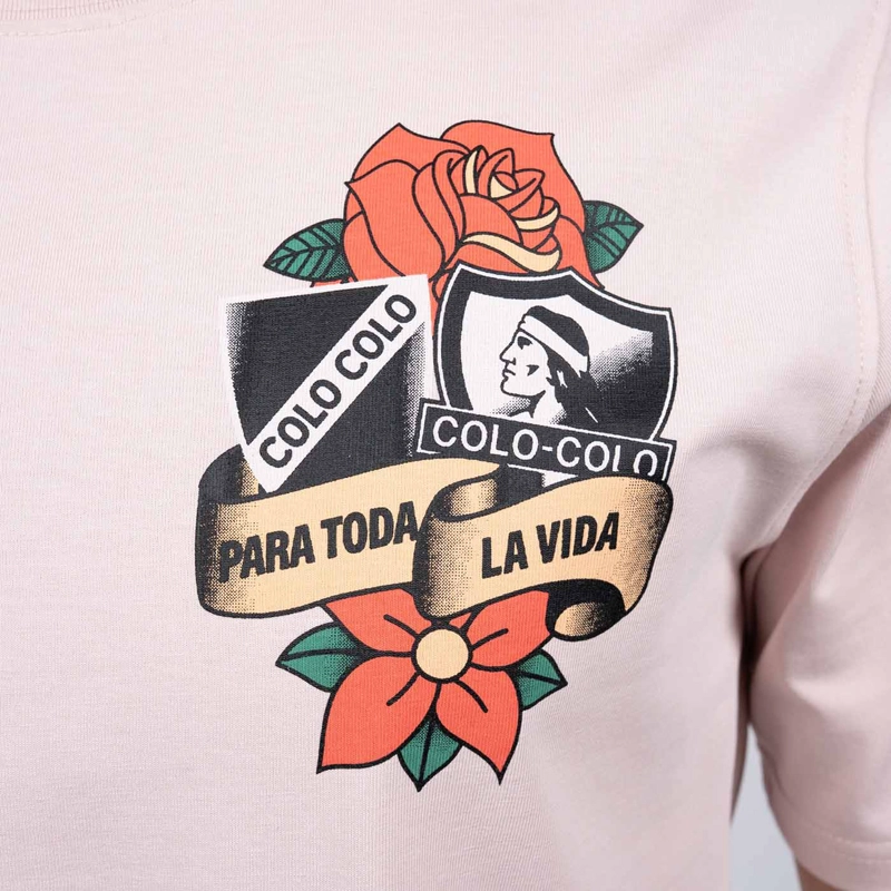 POLERA HOMBRE COLO-COLO URBANO 'PARA TODA LA VIDA' ROSADO - 4