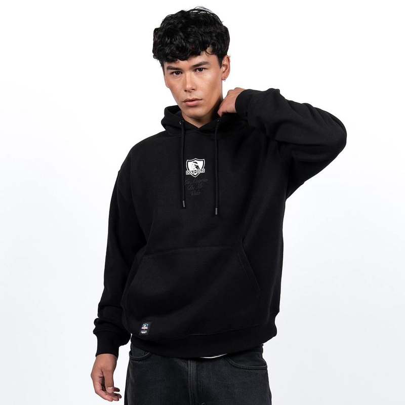 POLERON COLO COLO URBANO HOODIE LA ALEGRIA DE MI VIDA NEGRO - 1