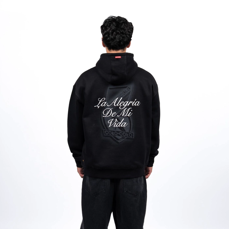 POLERON COLO COLO URBANO HOODIE LA ALEGRIA DE MI VIDA NEGRO - 3