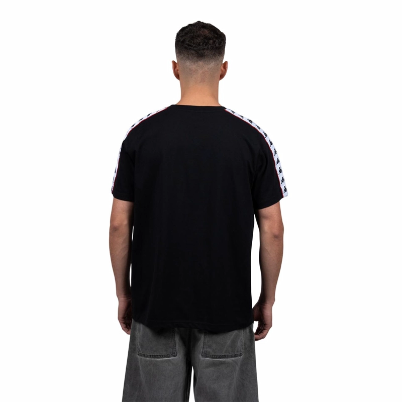 POLERA KAPPA HOMBRE BLACK BANDA WHITE I26 - 4