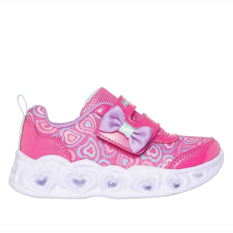 ZAPATILLAS C/ LUCES INFANTILES NIÑA SKECHERS S LIGHTS-HEART LIGHTS-BOOGIE ROSADO - 1