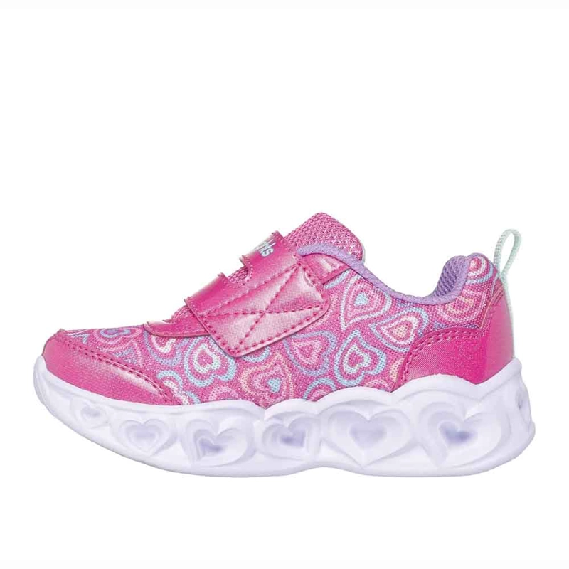 ZAPATILLAS C/ LUCES INFANTILES NIÑA SKECHERS S LIGHTS-HEART LIGHTS-BOOGIE ROSADO - 2