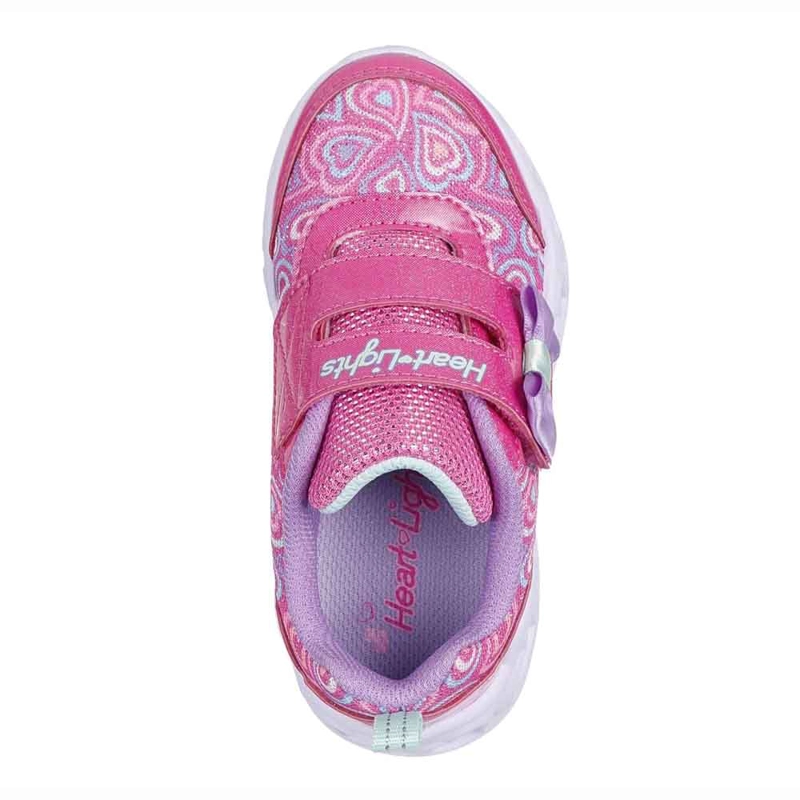 ZAPATILLAS C/ LUCES INFANTILES NIÑA SKECHERS S LIGHTS-HEART LIGHTS-BOOGIE ROSADO - 4