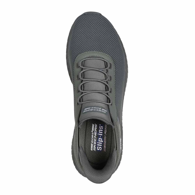ZAPATILLAS HOMBRE SKECHERS SLIP-INS BOBS SQUAD CHAOS - TOUGH WALK VERDE OLIVA - 3