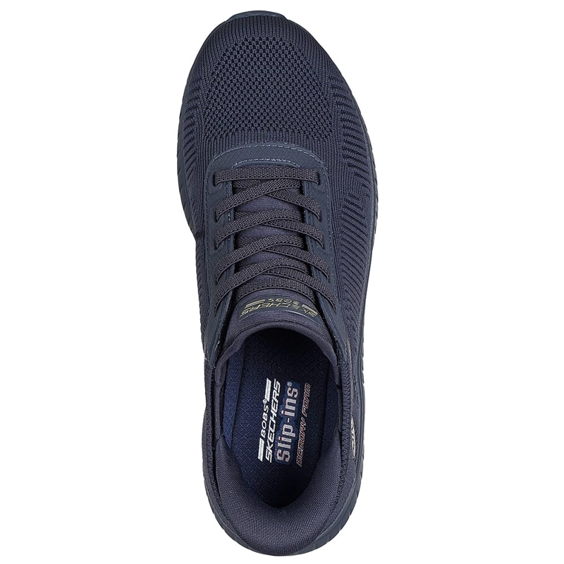ZAPATILLAS MUJER SKECHERS SLIP-INS BOBS SQUAD CHAOS - CURRENT MU AZUL OSCURO - 4