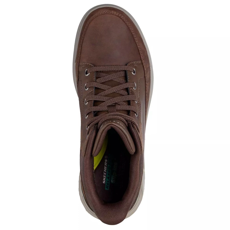 ZAPATILLAS HOMBRE SKECHERS SLIP-INS STERLING CAÑA ALTA MARRON 211233-BRN - 4