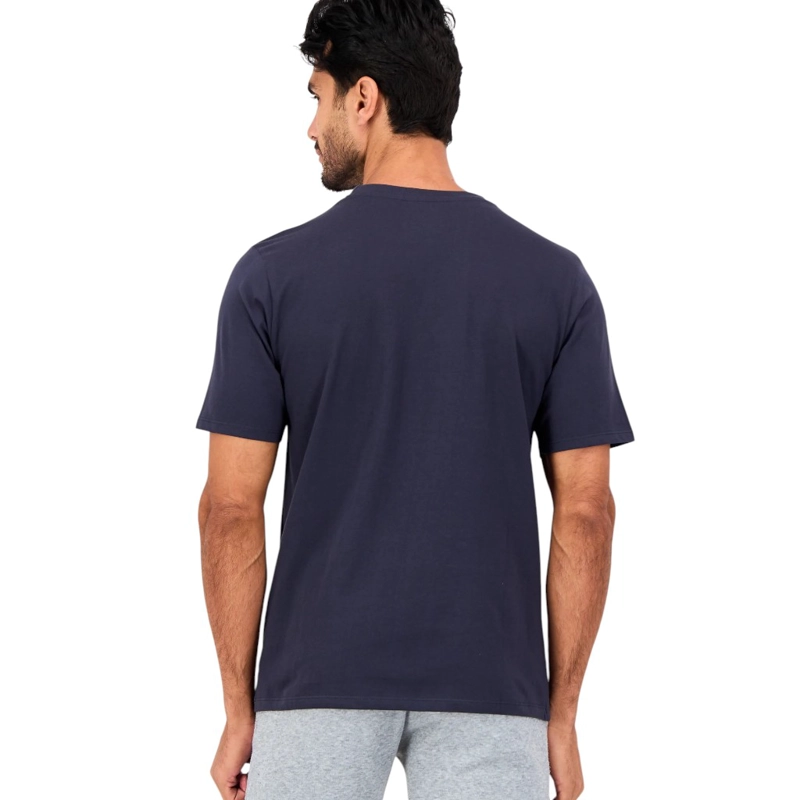 POLERA HOMBRE REEBOK DEPORTIVA ALGODON LOGO FRONTAL AZUL NAVY - 3